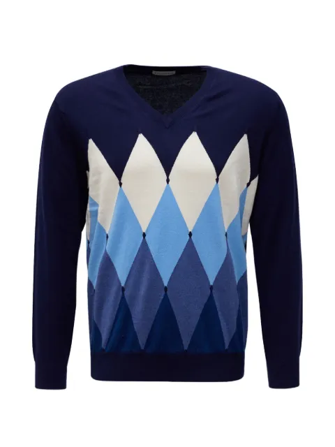 Ballantyne argyle V-neck sweater