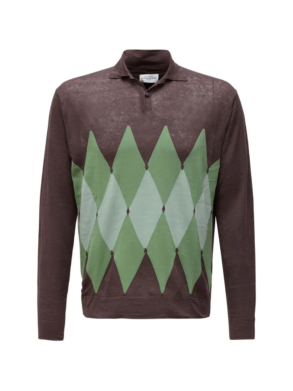 Ballantyne argyle-pattern polo shirt - Braun