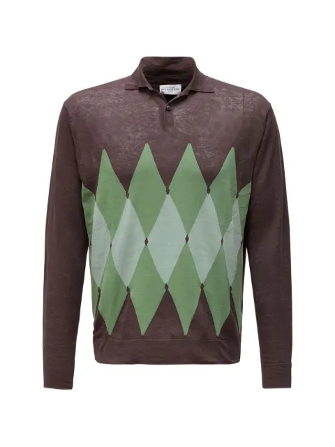 Ballantyne argyle-pattern polo shirt