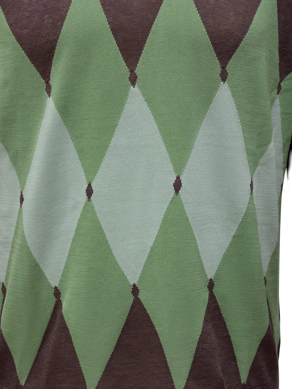  Ballantyne Argyle-pattern Polo Shirt - Brown 