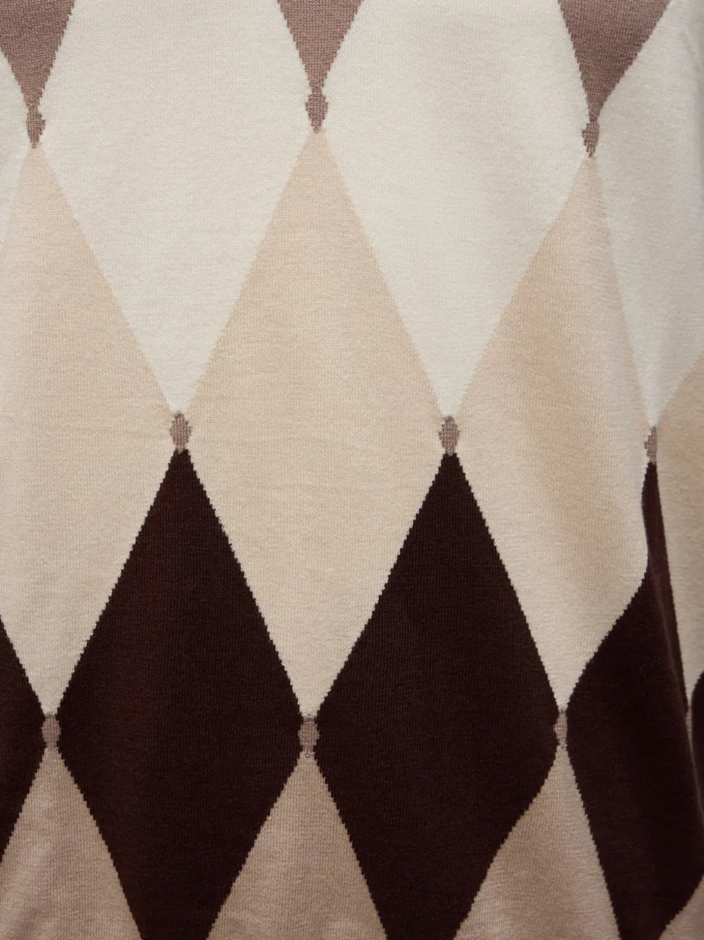  Ballantyne Pull à Losanges En Intarsia - Tons Neutres 