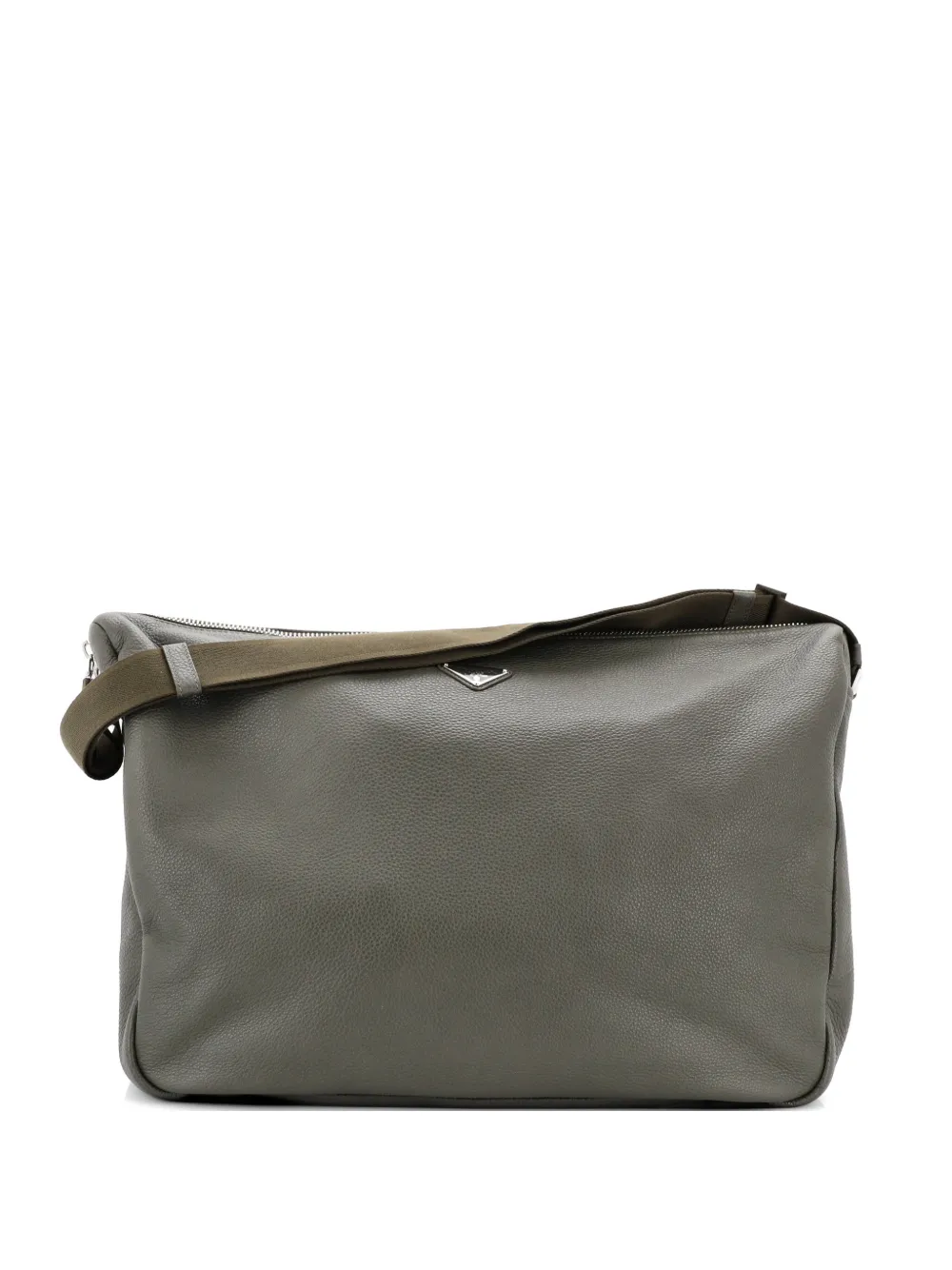 Prada Pre-Owned Zip Vitello Daino Large shoulder bag - Green