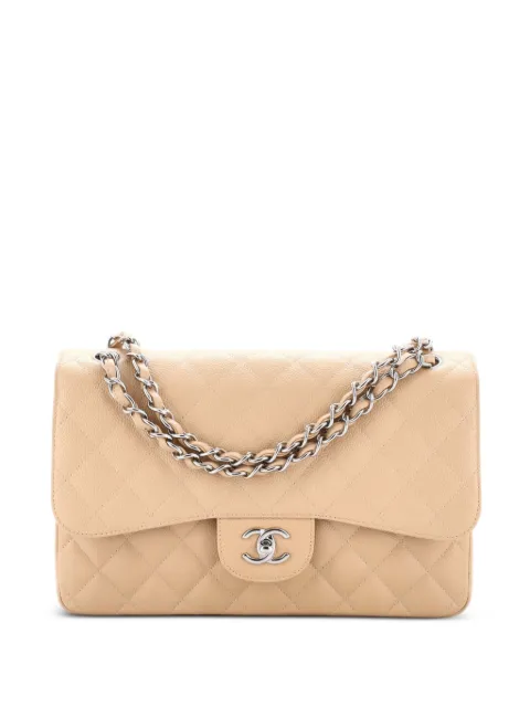 CHANEL Pre-Owned شنطة كتف 'كلاسيك دابل فلاب' ماكسي كافيار مبطنة