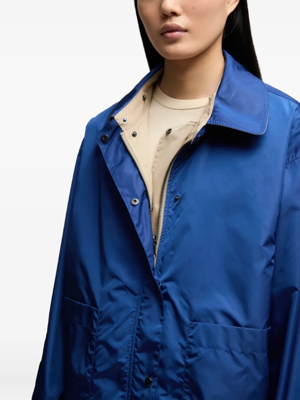 ASPESI Omkeerbaar jack met capuchon Beige