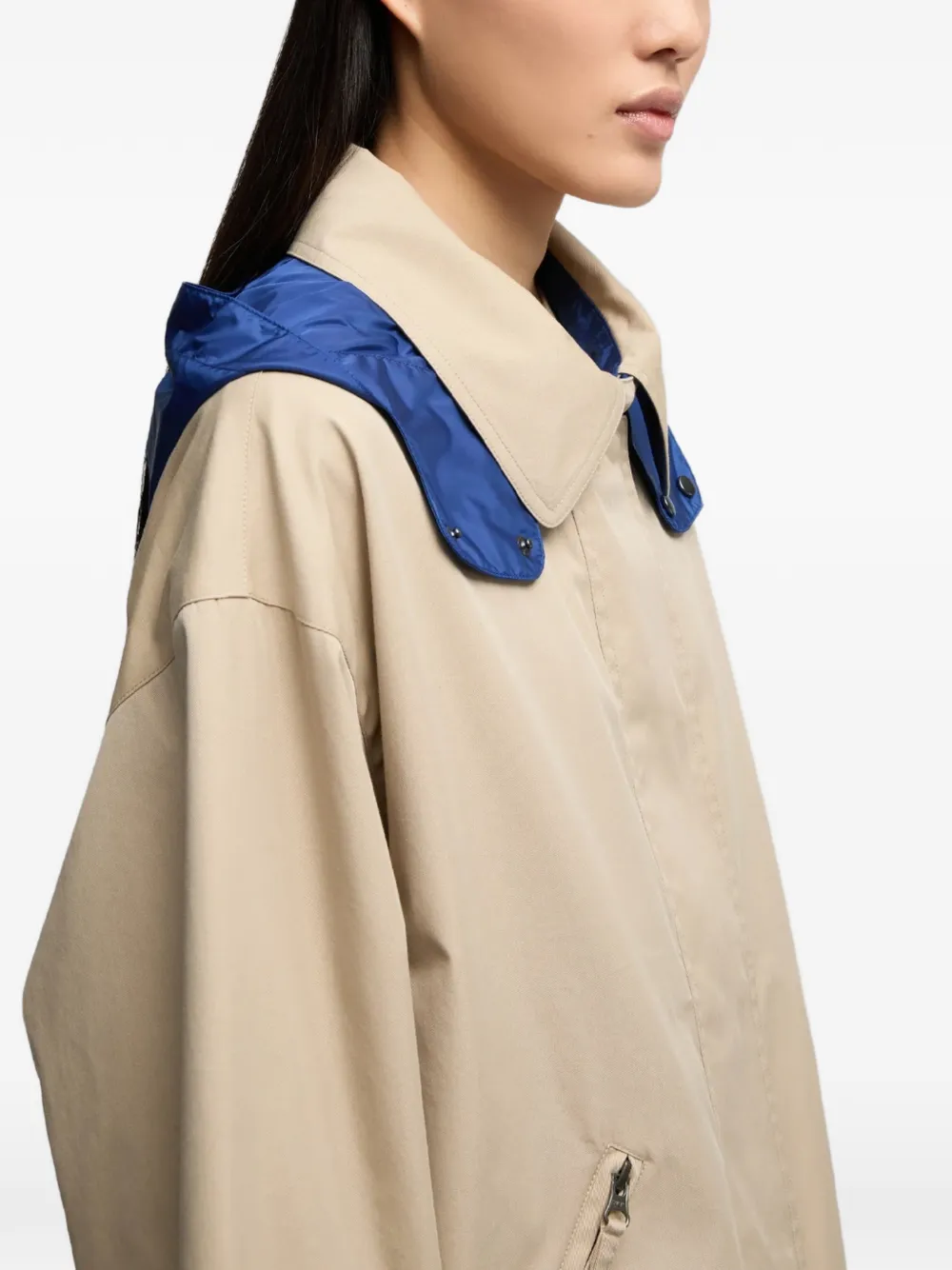 ASPESI Omkeerbaar jack met capuchon Beige