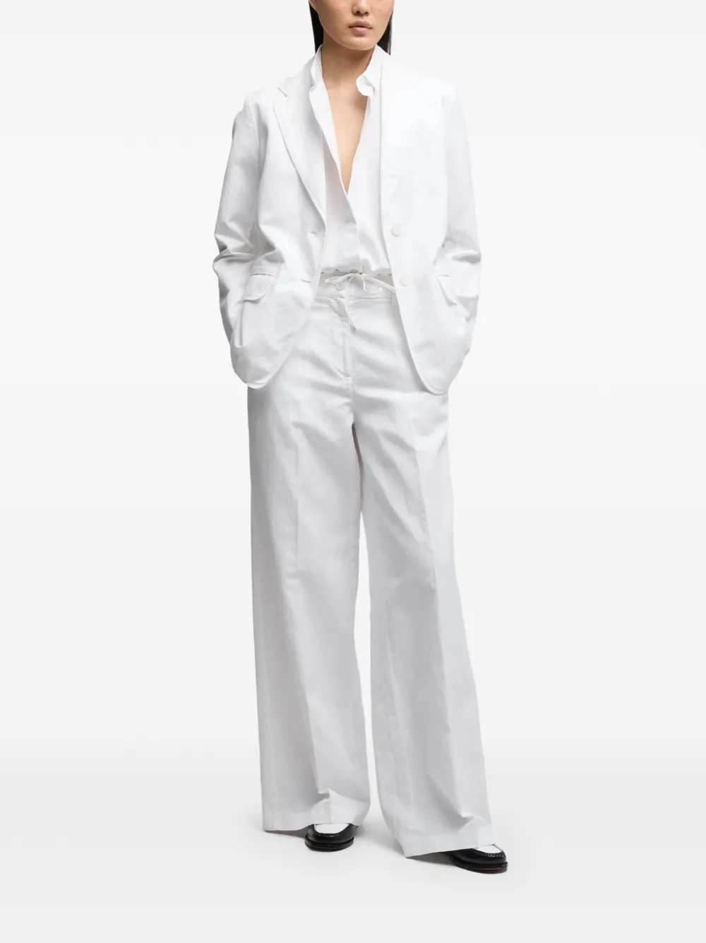  Aspesi Wide-leg Trousers - White 