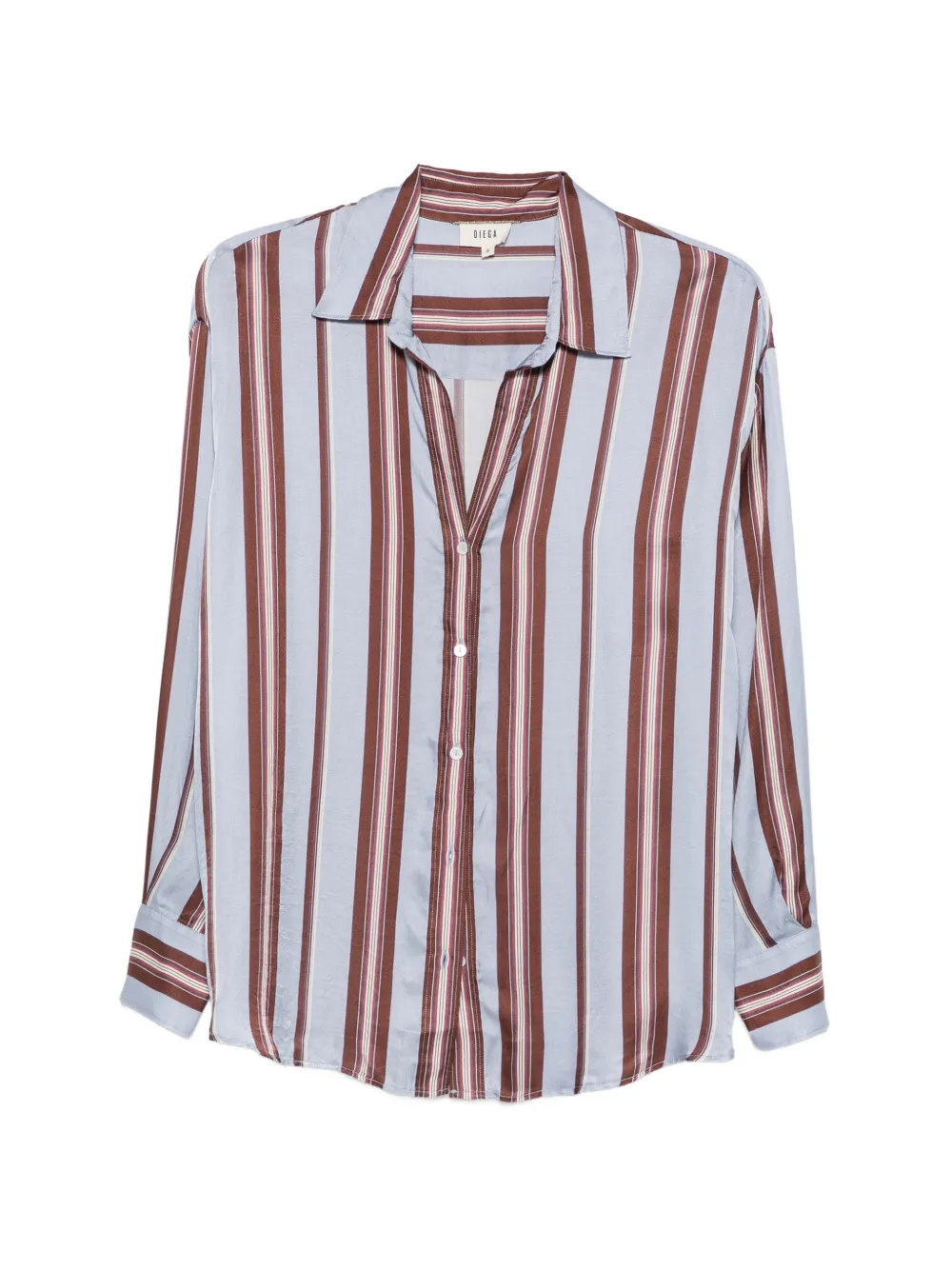 Diega Striped-pattern Long-sleeve Shirt In Blue