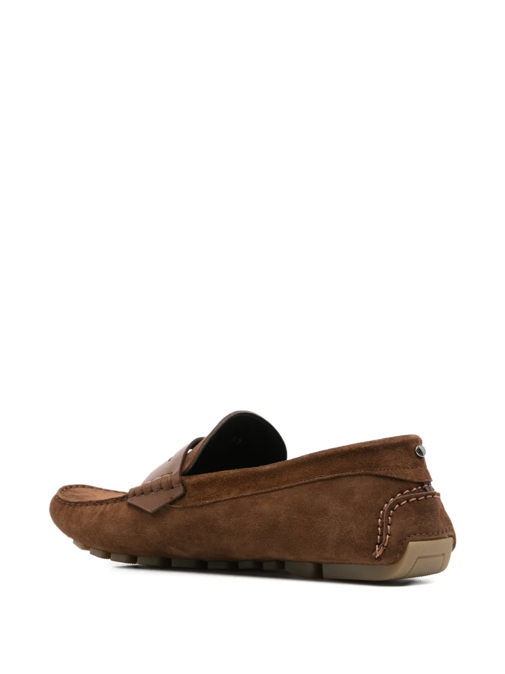 Canali panel leather loafers Bruin