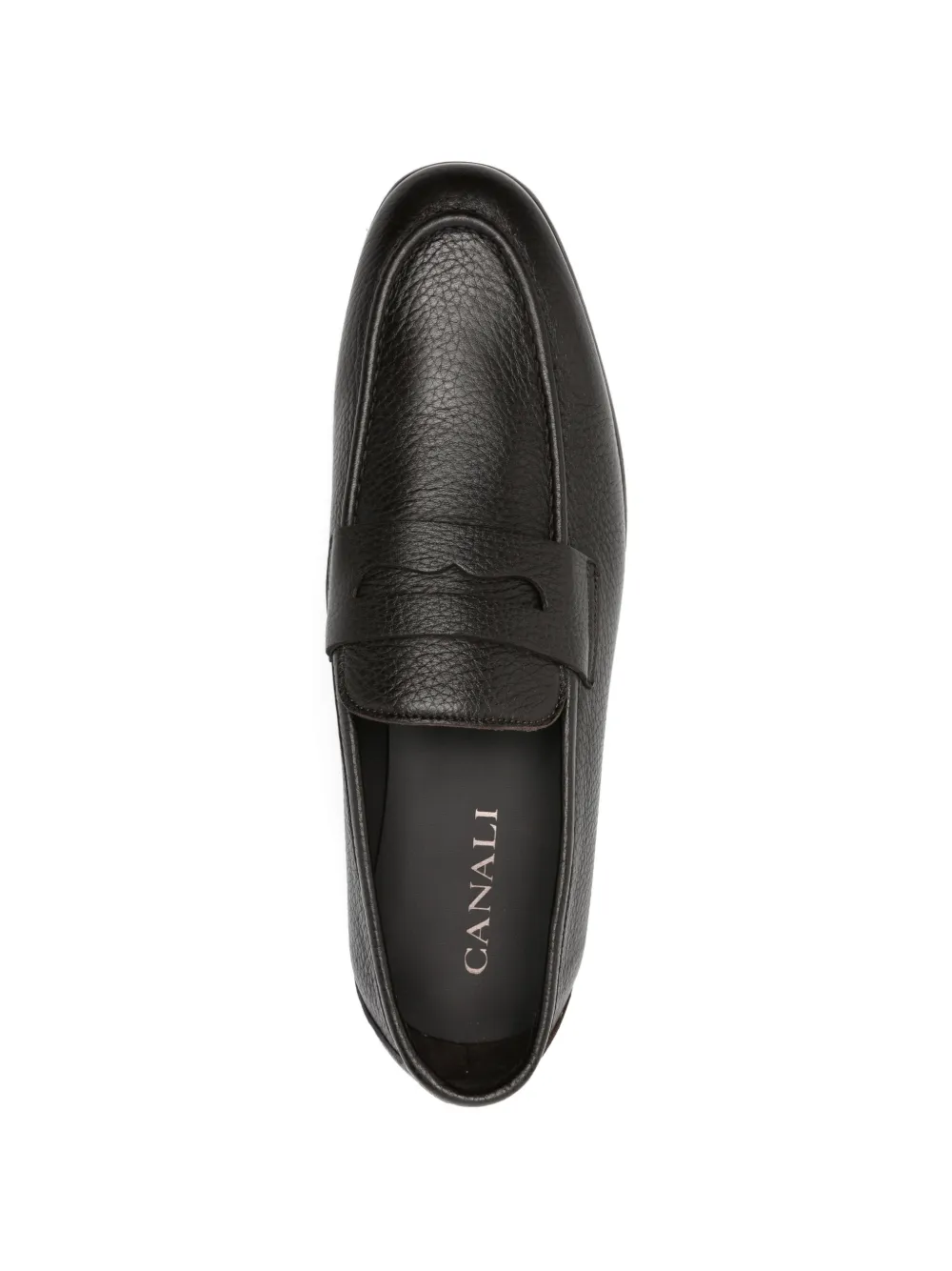 Canali penny leather loafers Bruin