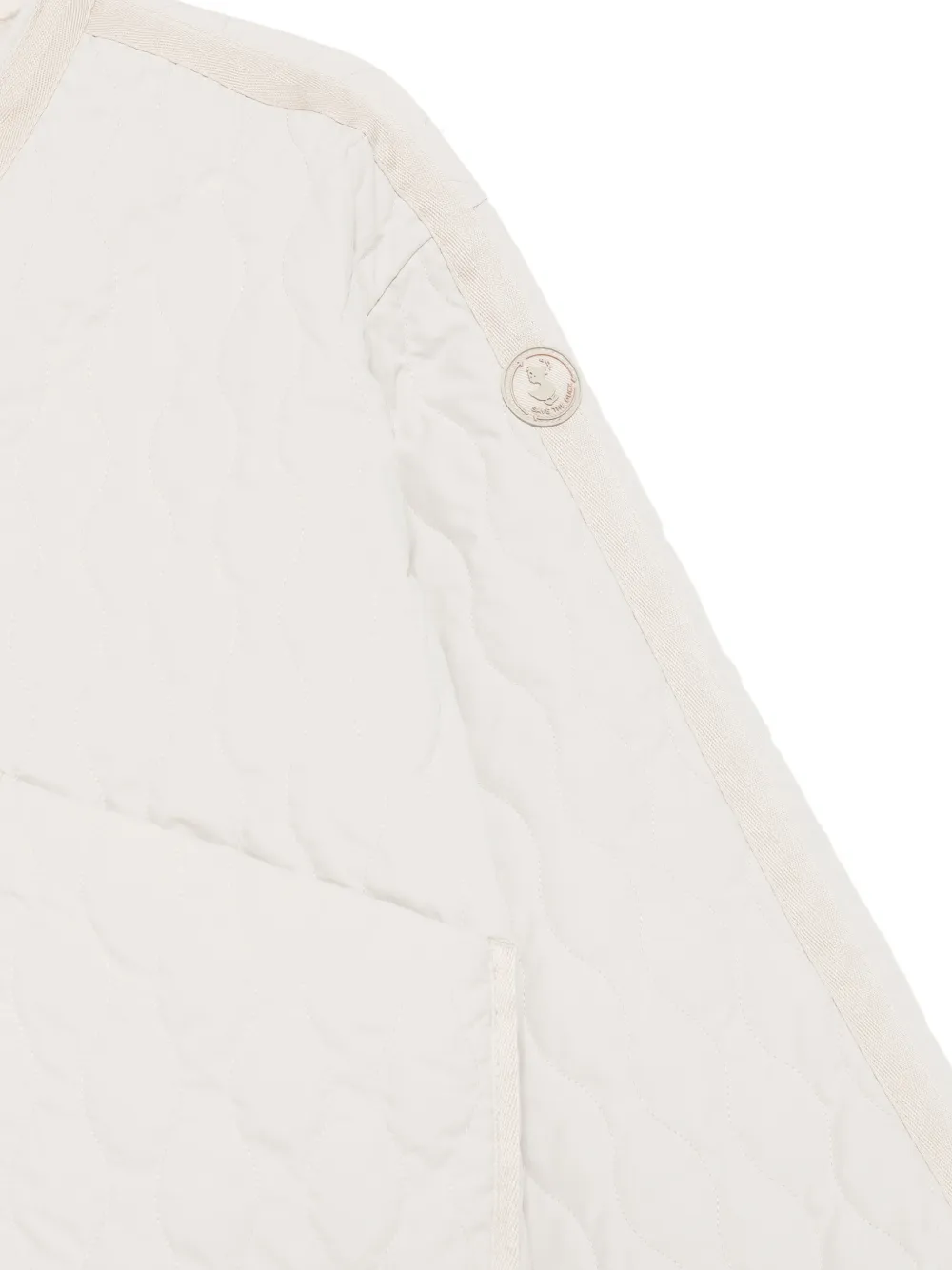 Save The Duck Gewatteerd jack met golvend patroon Beige