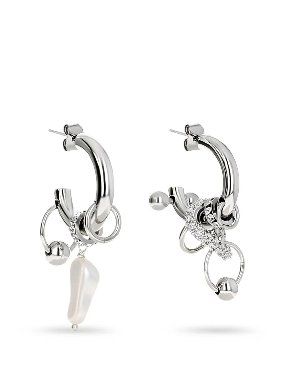 Justine Clenquet Danielle pearl-embellished earrings - Silber
