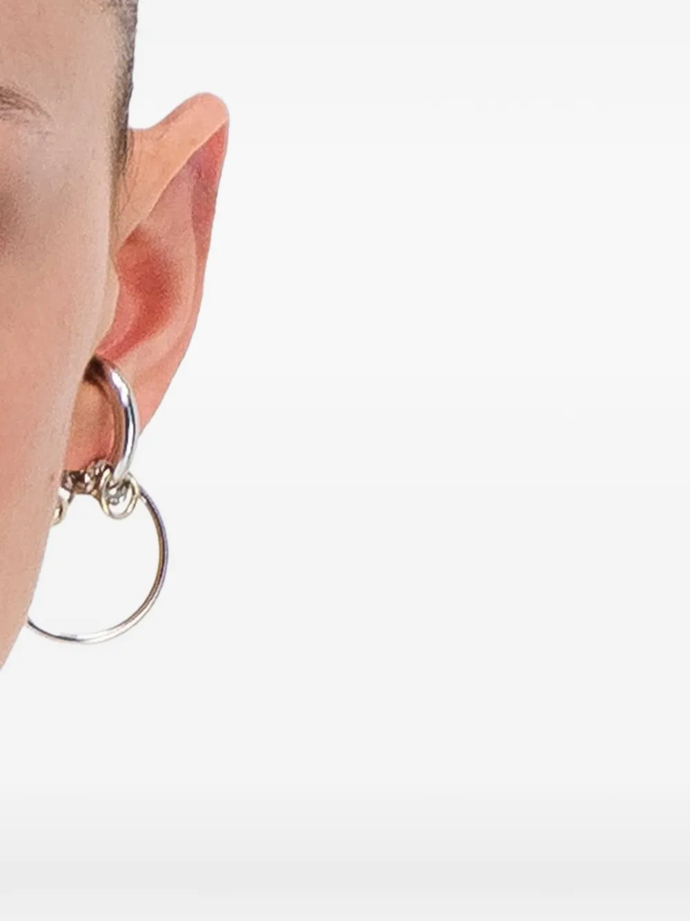 Justine Clenquet Clark hoop-detail earcuff - Argento