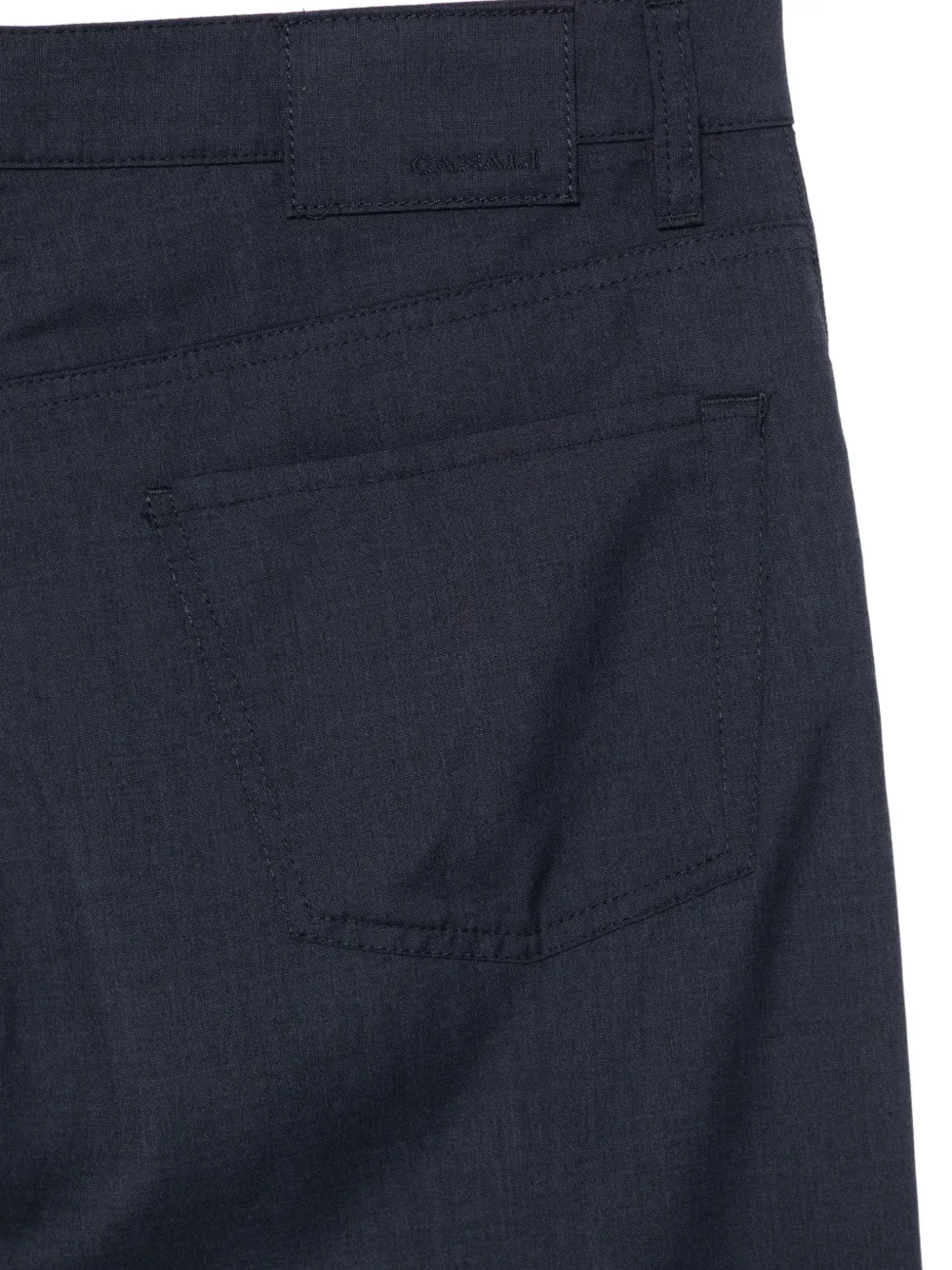 Canali Broek met knoopsluiting Blauw