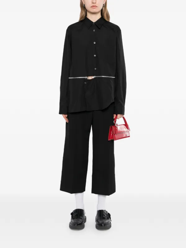 Black Comme Des Garçons ジップディテール シャツ | ブラック
