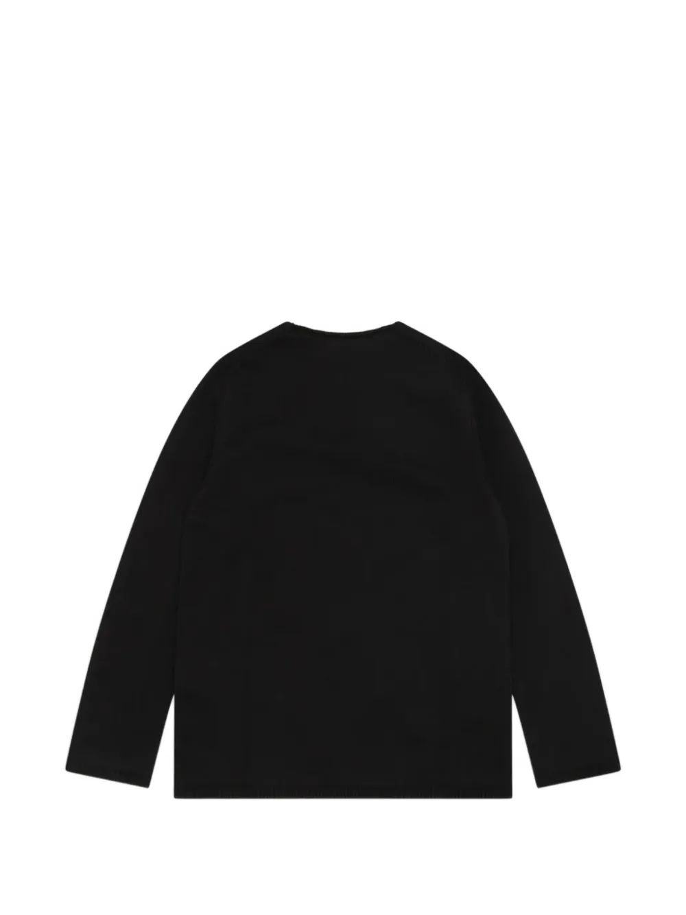 Black Comme Des Garçons Gebreide trui met ronde hals en uitgesneden details Zwart