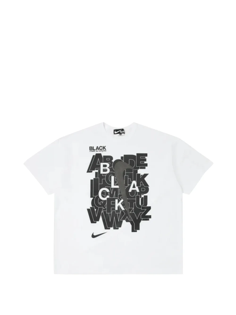 Black Comme Des Garçons x Nike print T-shirt - Bianco
