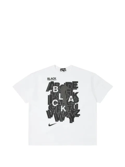 Black Comme Des Garçons x Nike T-shirt med tryk