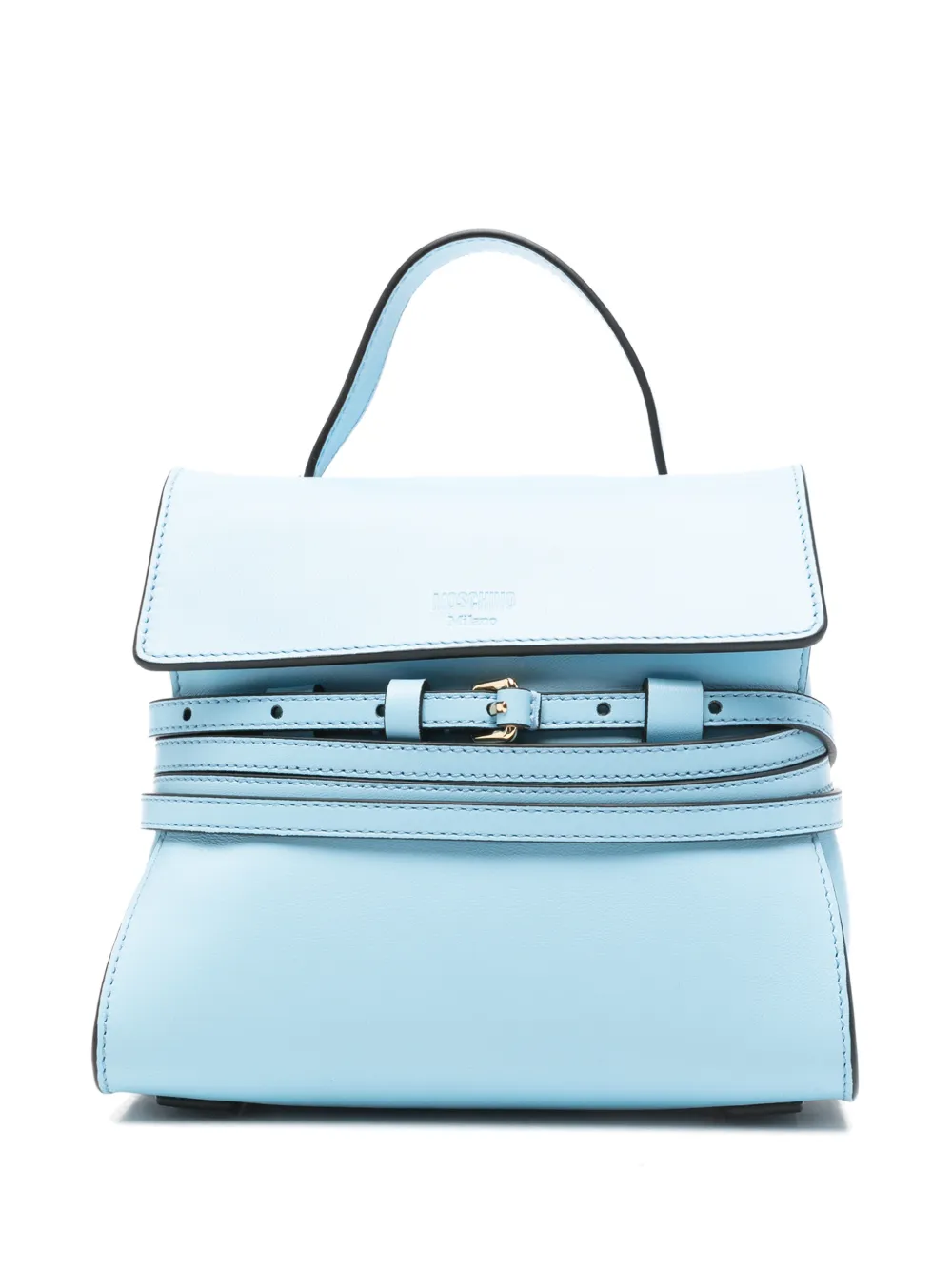 Moschino buckle-strap mini bag - Blu