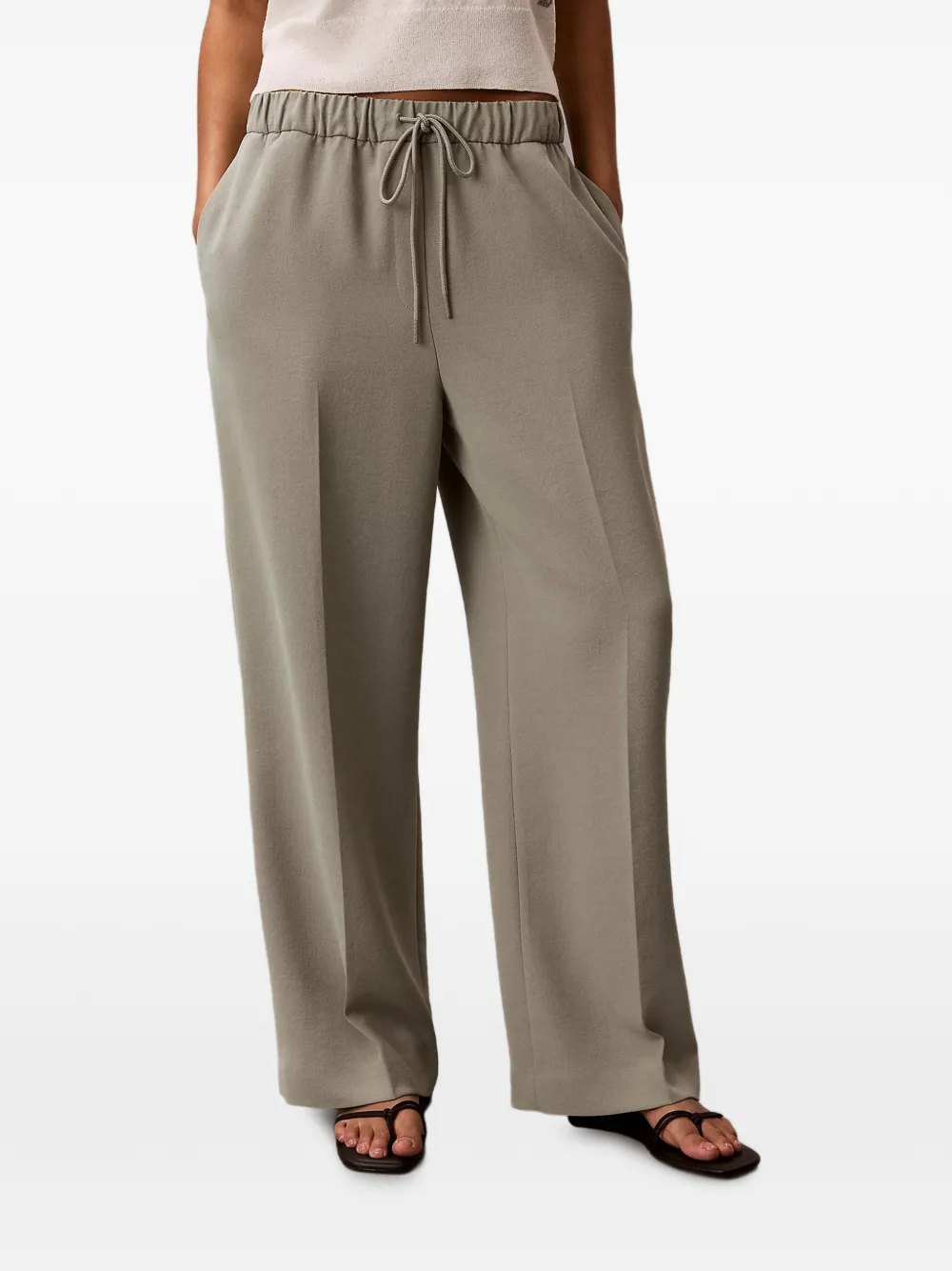 Calvin Klein drawstring trousers - Verde