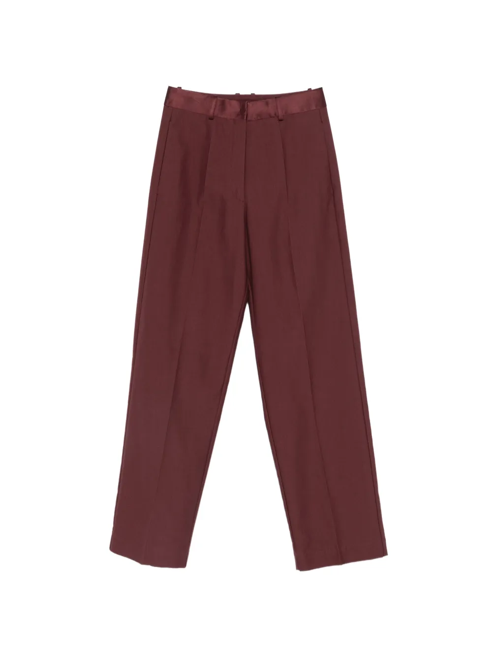 Forte Forte satin-waistband pressed-crease trousers - Red