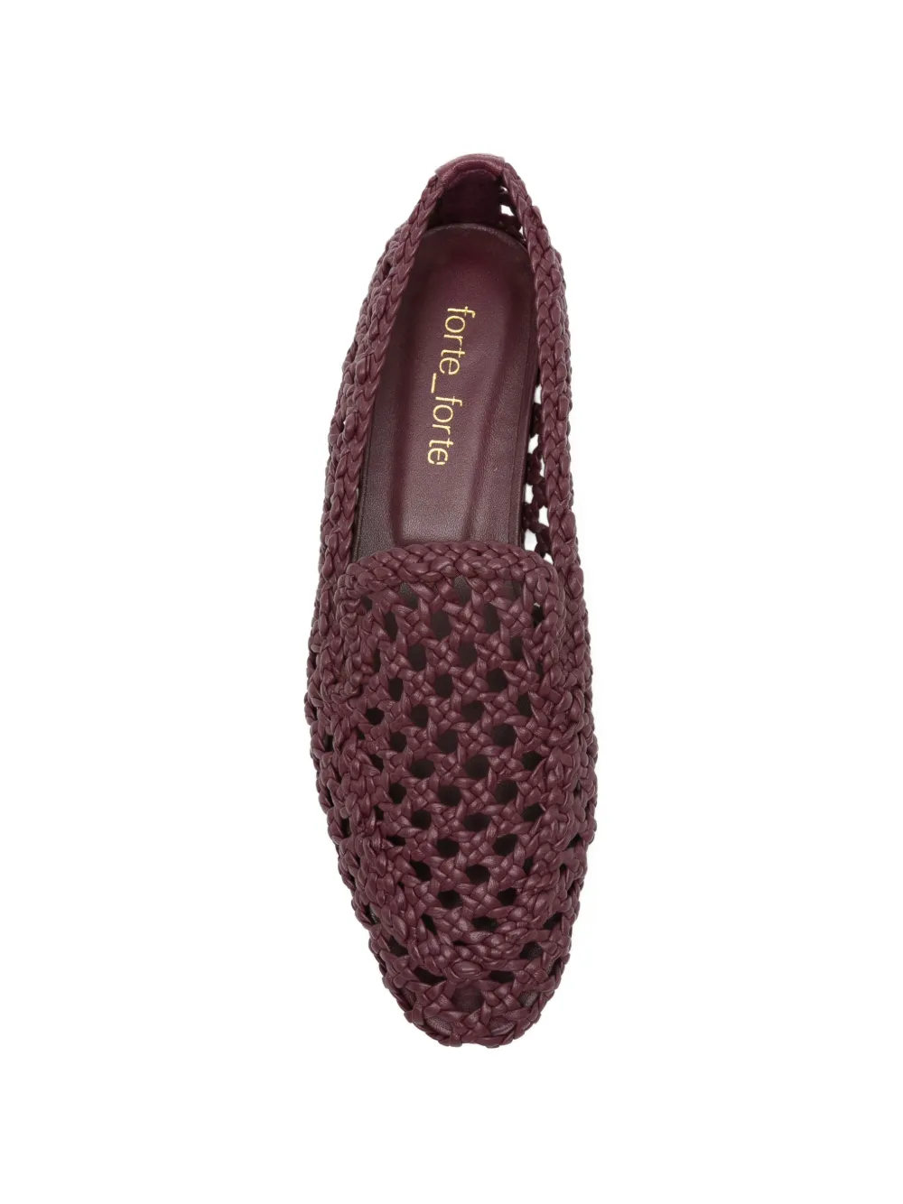 Forte Geweven lammy pumps Paars