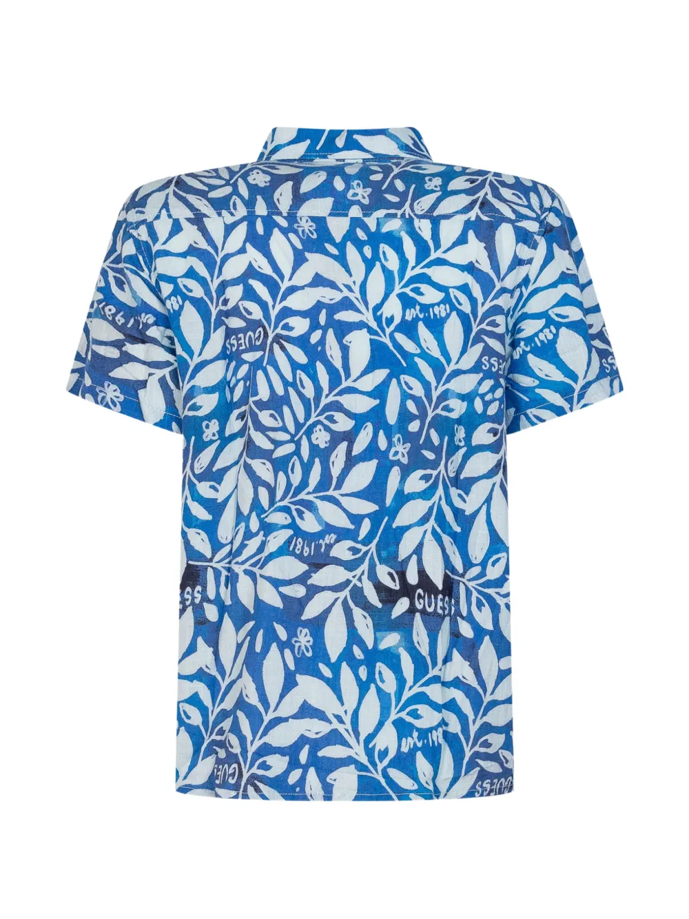 guess kids shirt met bloemenprint Blauw