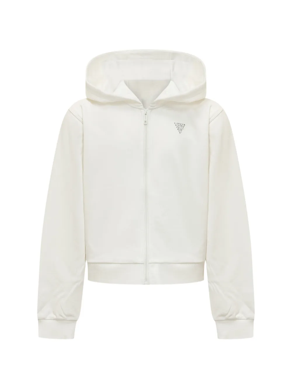 guess kids Kapuzenjacke mit Kristallen - Weiß