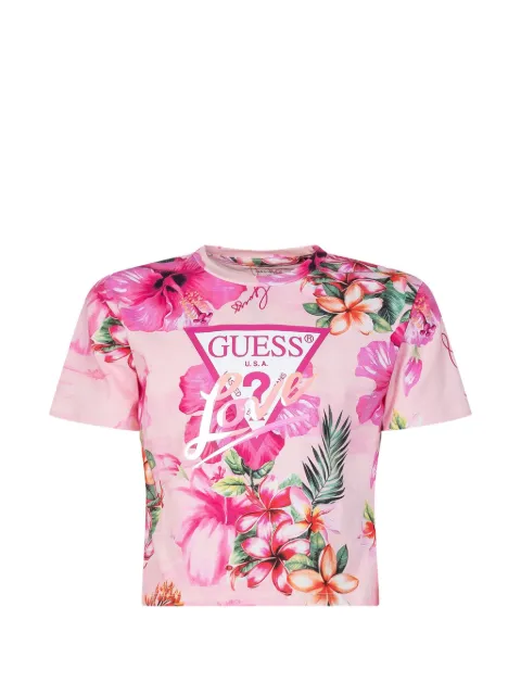 guess kids playera manga corta con estampado floral