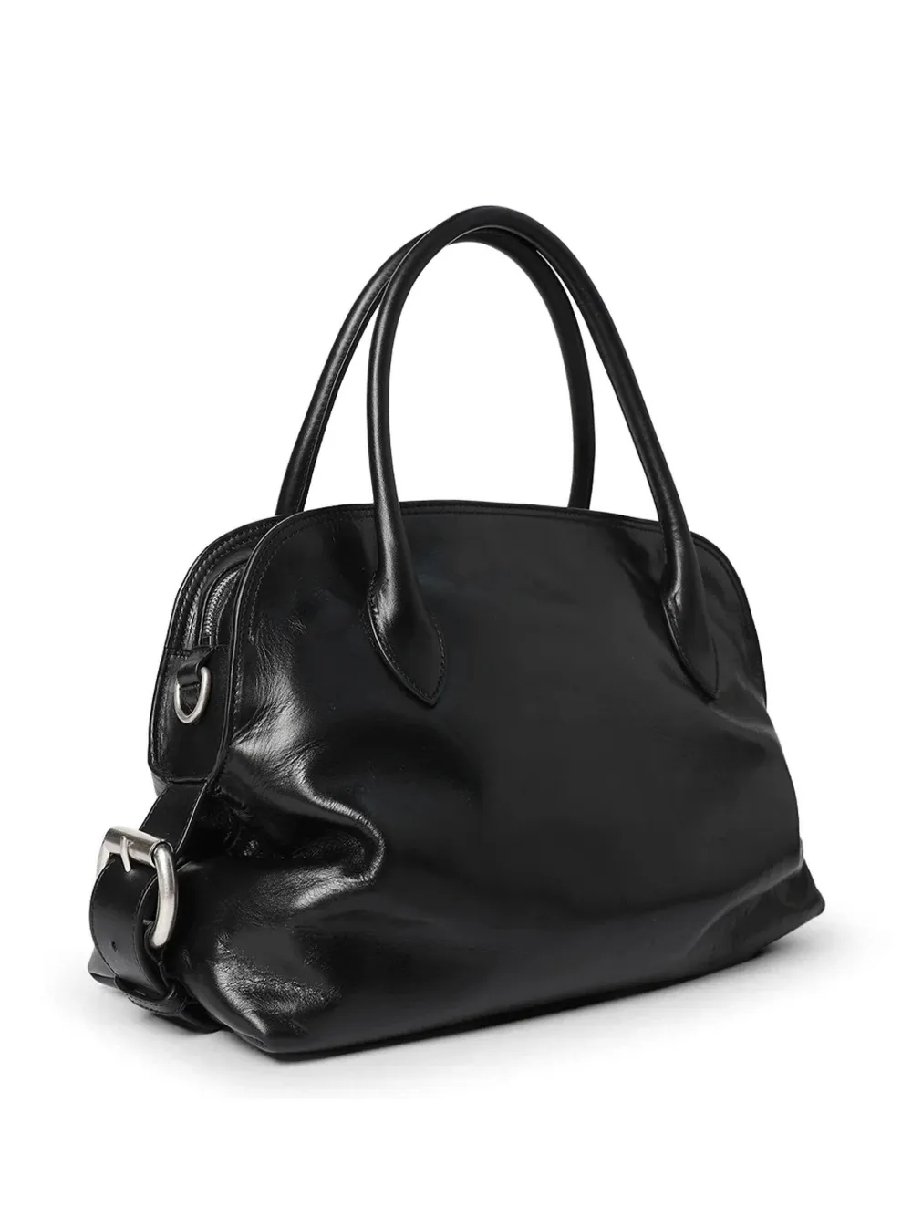 Ann Demeulemeester Medium Birita leren schoudertas Zwart