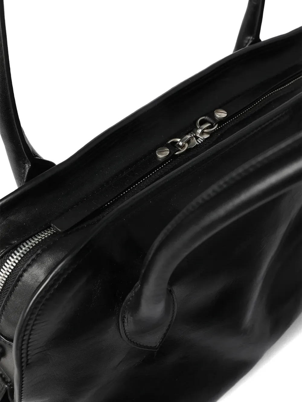Ann Demeulemeester Medium Birita leren schoudertas Zwart
