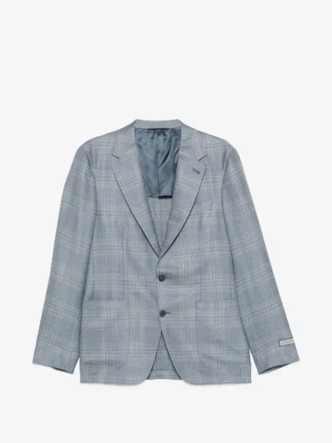 Canali Geruite blazer met twee knopen