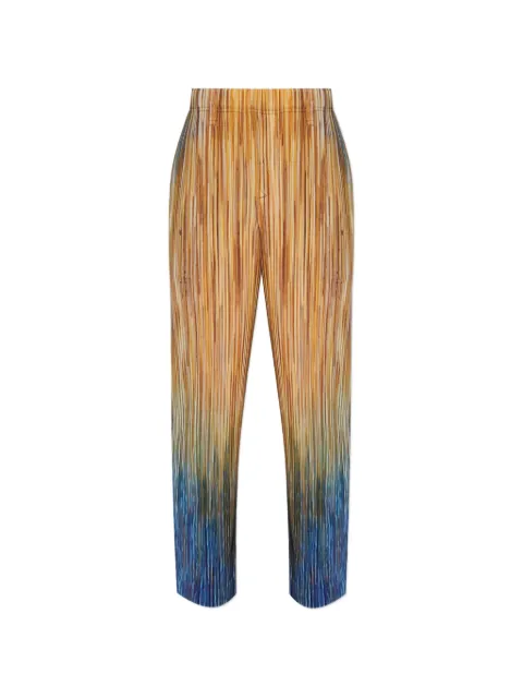 Homme Plissé Issey Miyake Paint Brush Close-Up plissé elasticated trousers