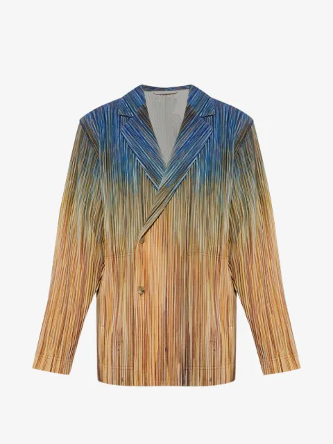Homme Plissé Issey Miyake Paint Brush Close-Up dubbelknäppt blazer