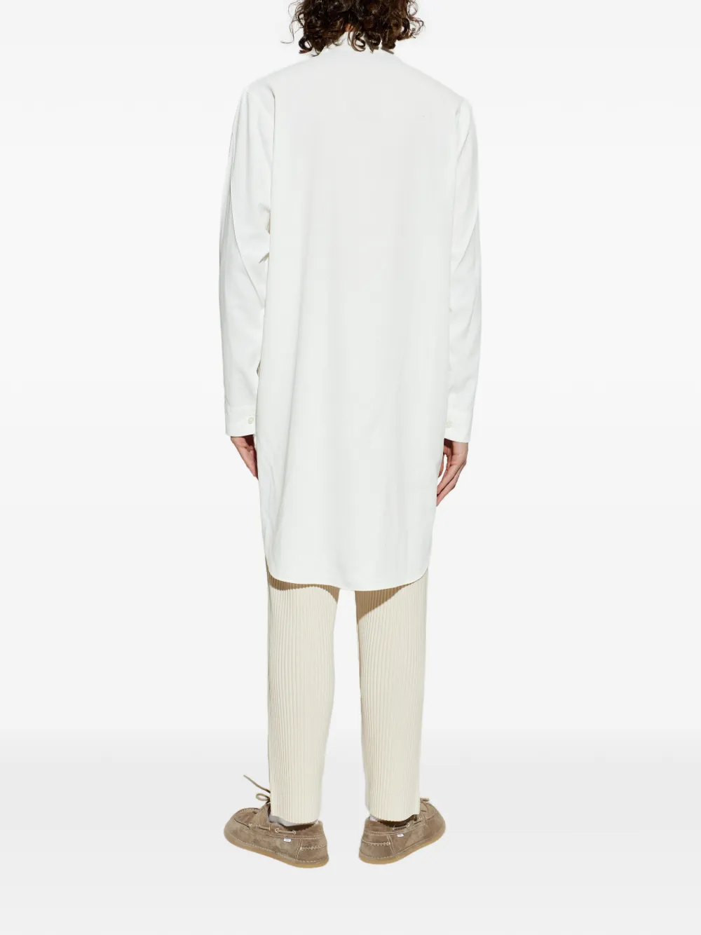 Homme Plissé Issey Miyake Plissé overhemd met ruches Wit