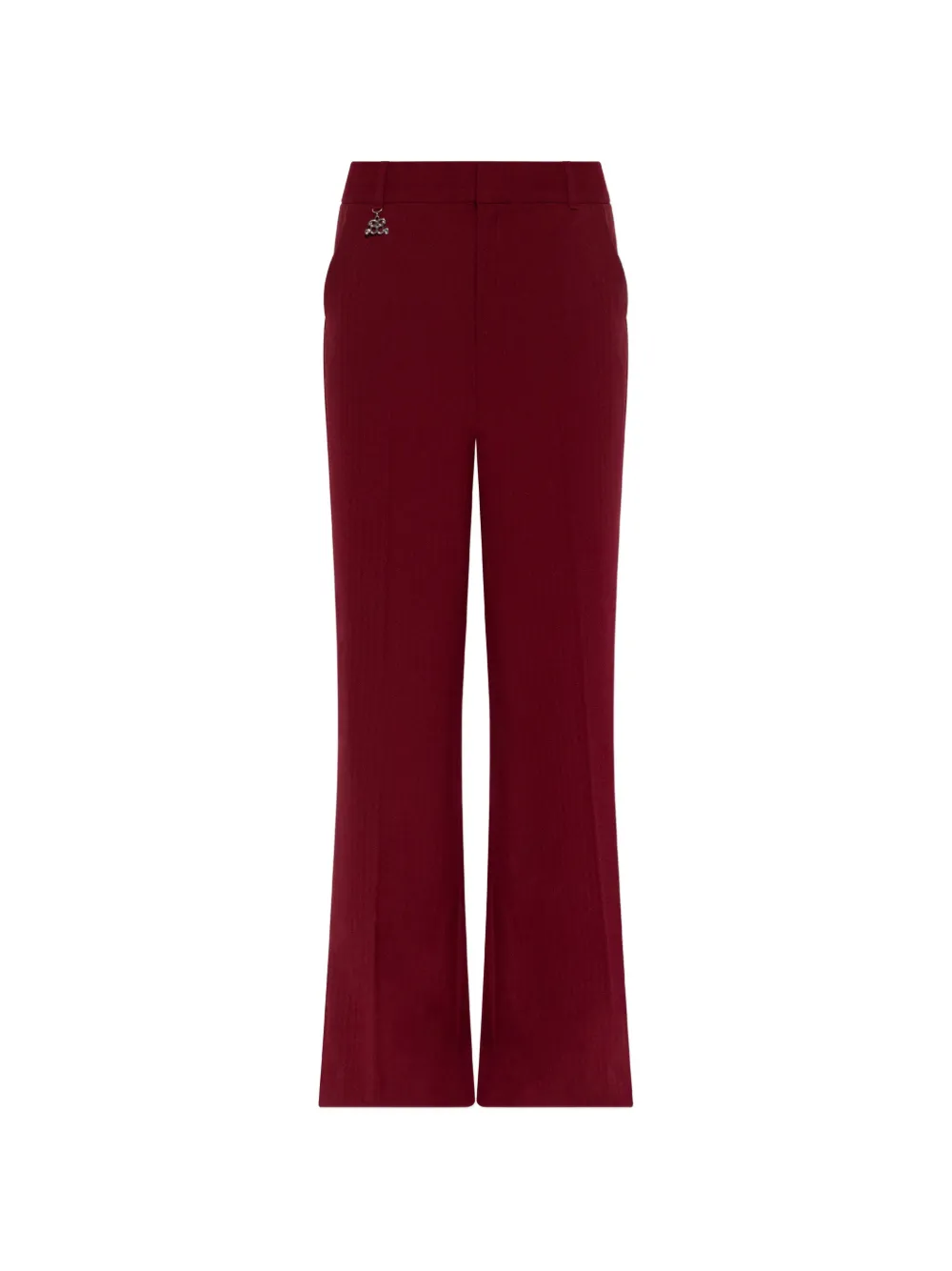 Gestuz x Barbie logo-charm wide-leg trousers - Rot