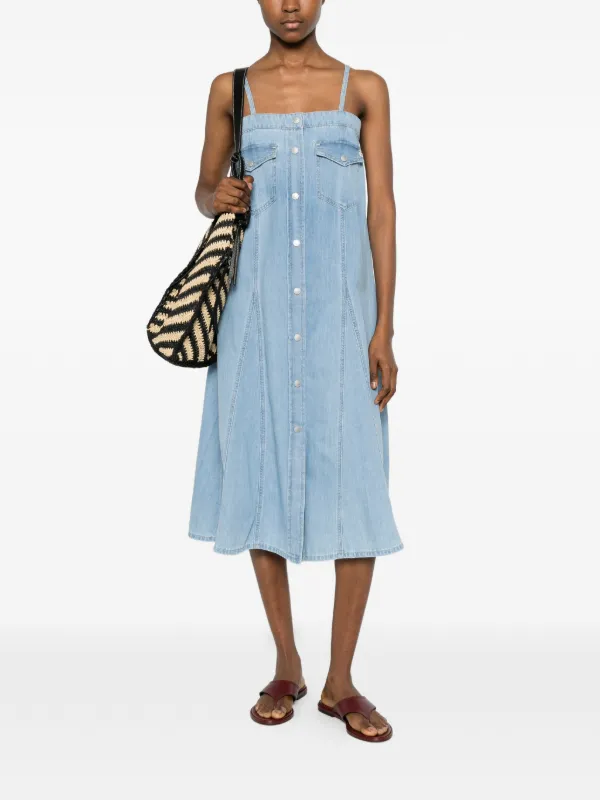 ag denim dress AG Jeans Buttoned Pocket Dress | Blue