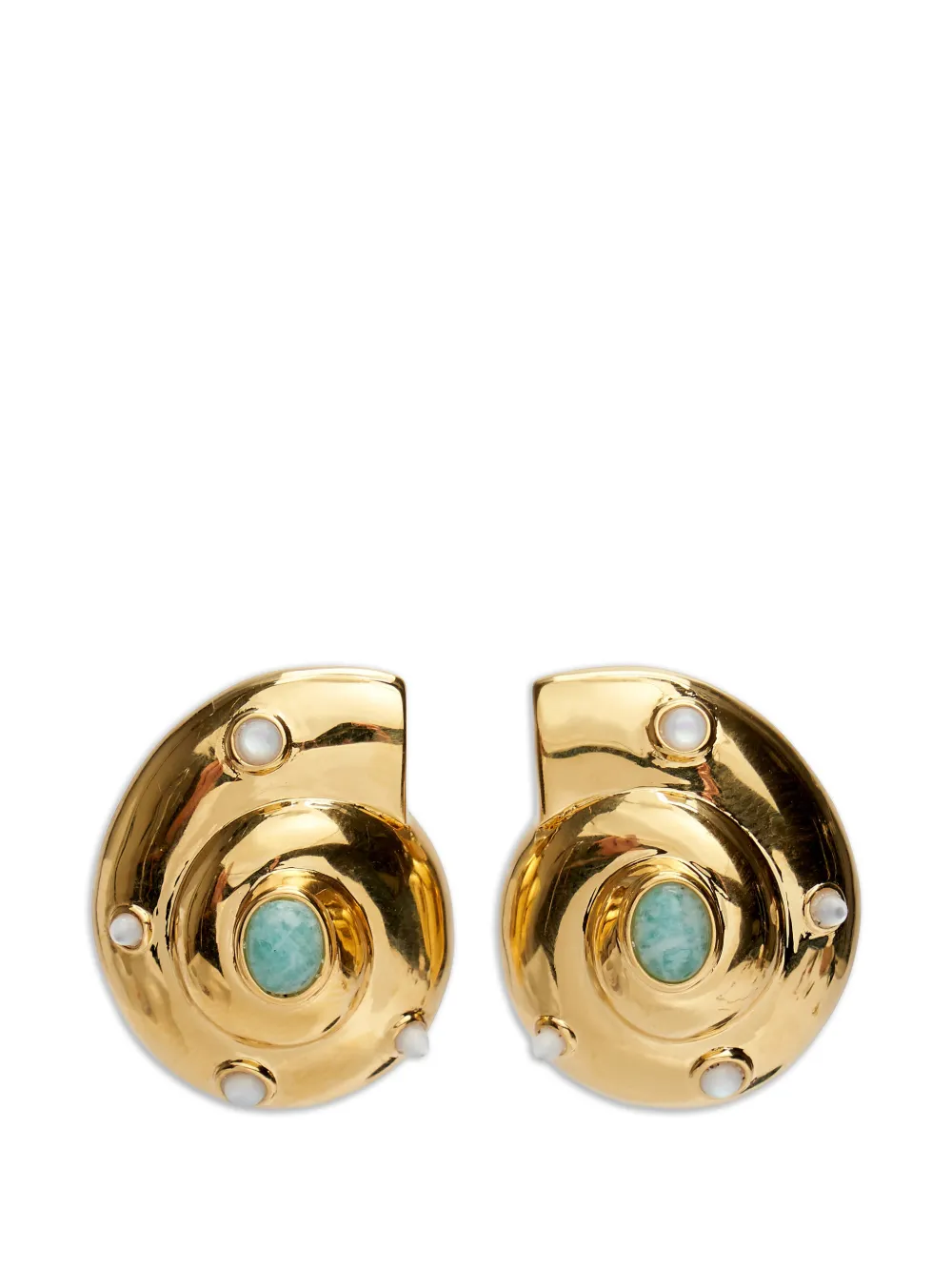 Lizzie Fortunato Nautilus stud earrings - Gold
