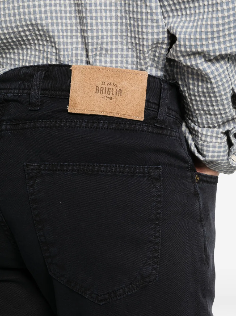 Briglia 1949 Broek met textuur Zwart