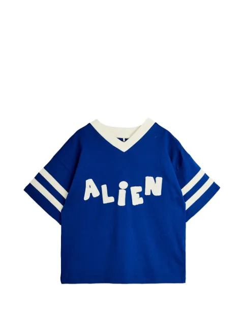 Mini Rodini Alien v-neck striped T-shirt