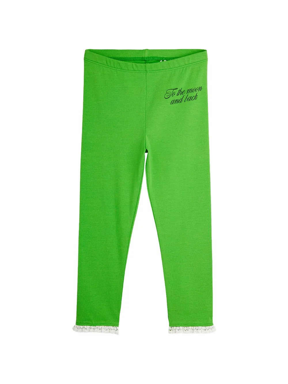 Mini Rodini lace-trim leggings - Verde