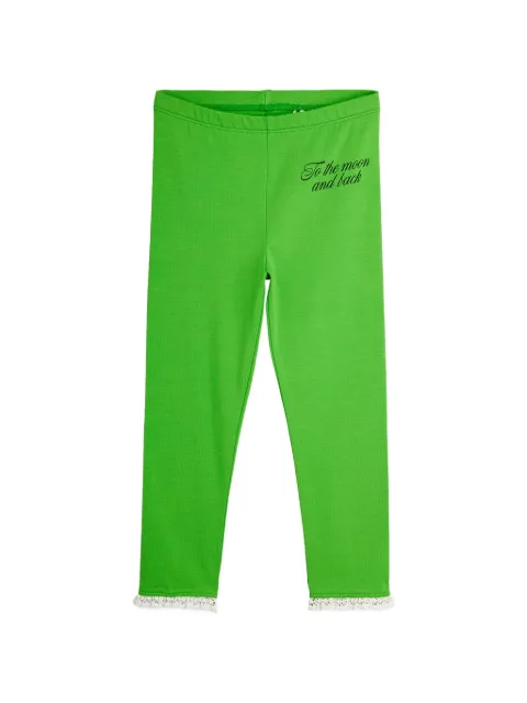 Mini Rodini lace-trim leggings