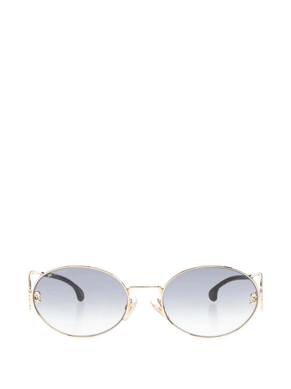 ETRO chain-detail round-frame sunglasses - Oro