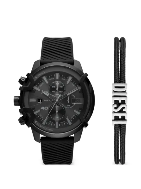 Diesel Griffed 48mm watch and bracelet set