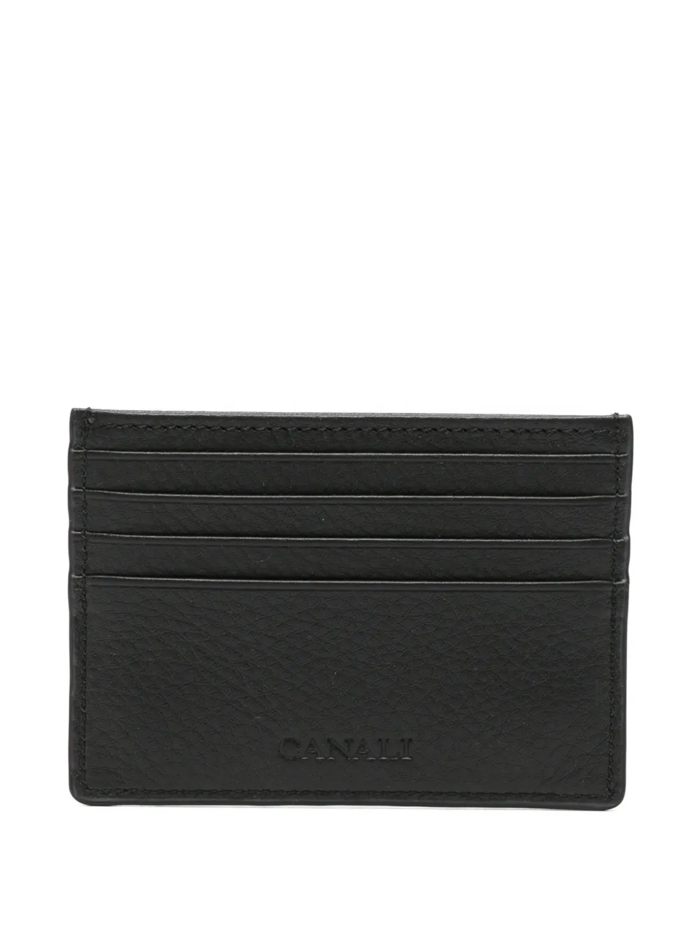 Canali logo leather cardholder - Nero