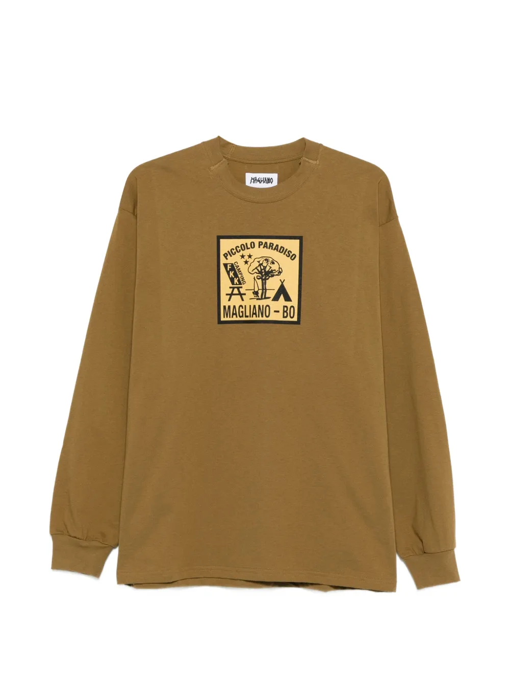 Magliano graphic long-sleeve T-shirt - Braun