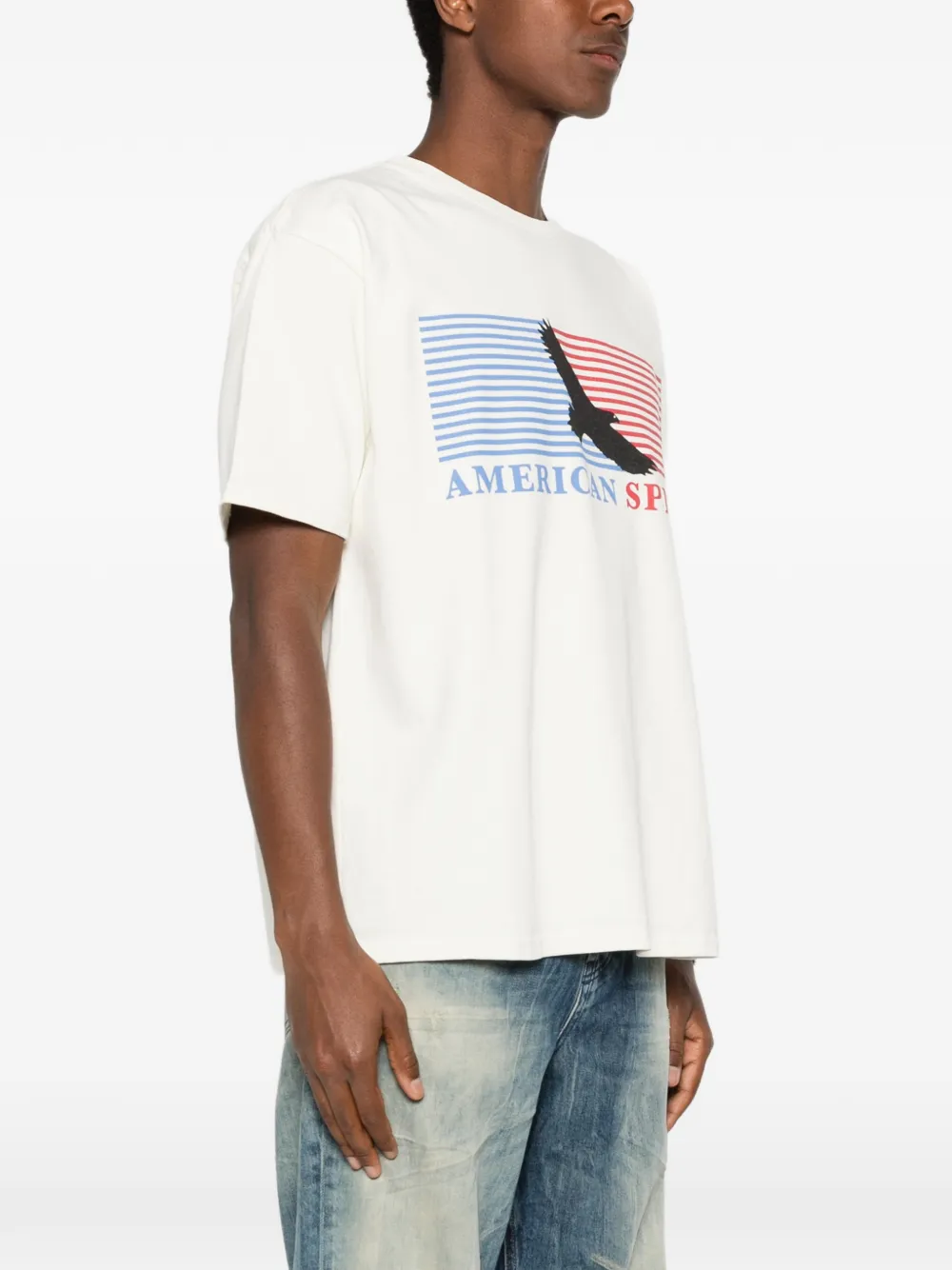 RHUDE T-shirt met grafische print Beige