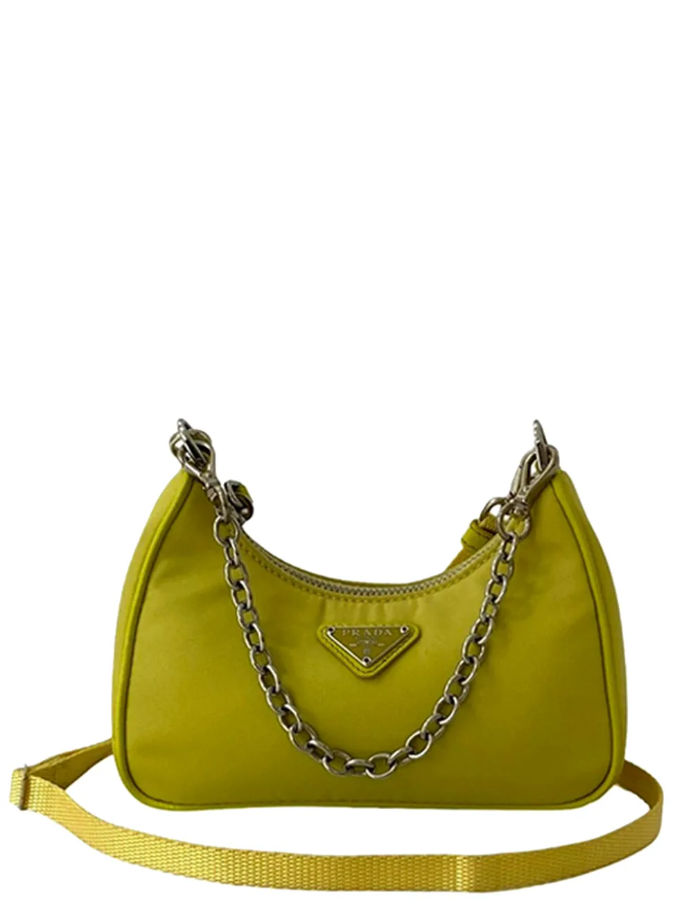 Prada Pre-Owned 2019-2026 Mini Tessuto Re Edition 2005 satchel - Giallo