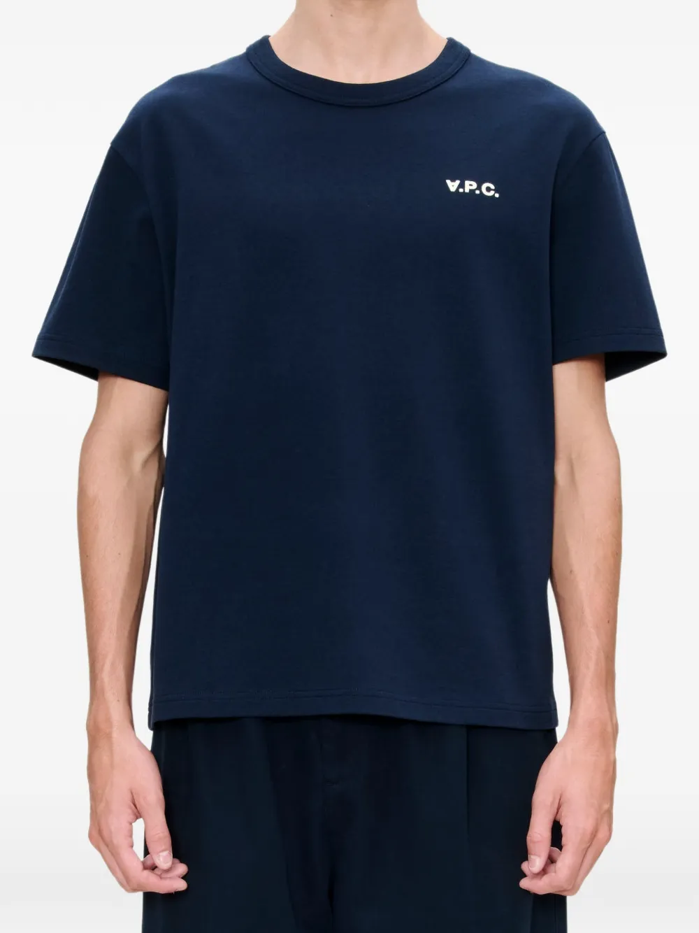 A.P.C. T-shirt met logoprint Blauw