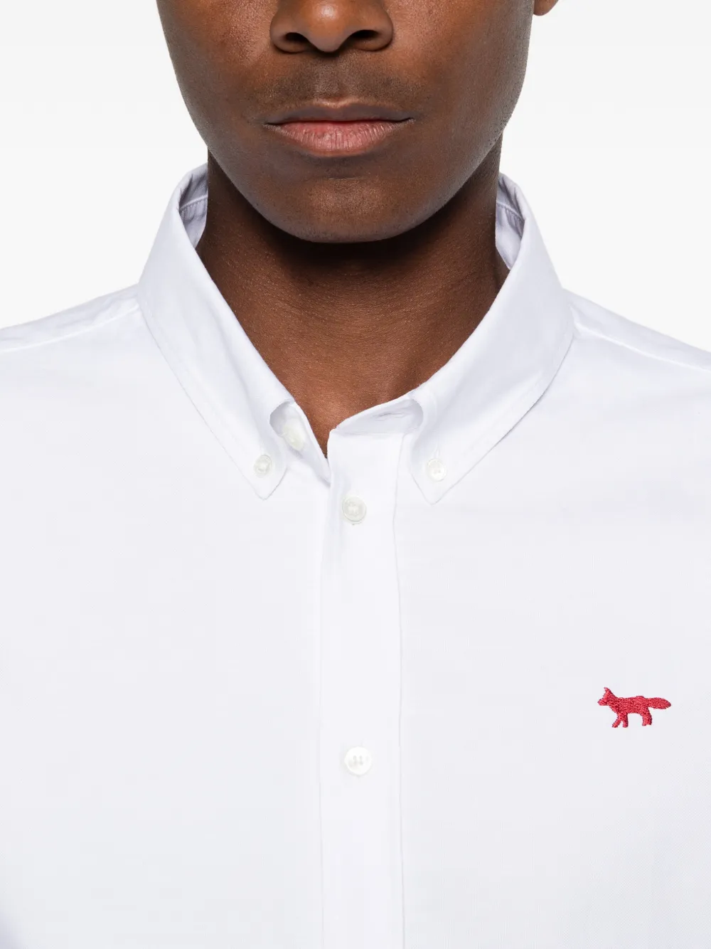 Maison Kitsuné Profile Fox overhemd Wit