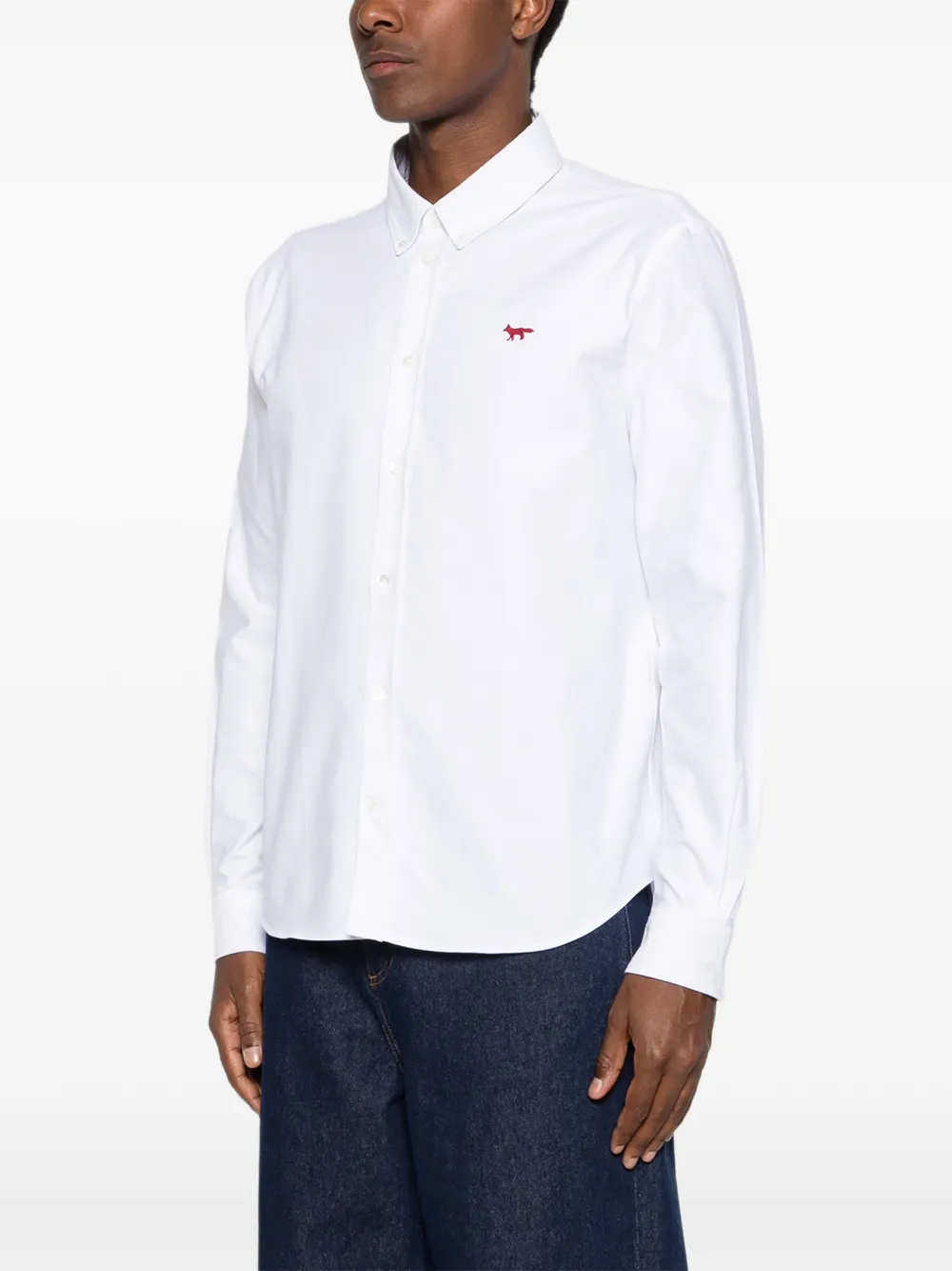 Maison Kitsuné Profile Fox overhemd Wit